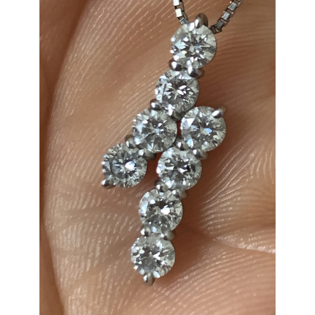 ギラギラ！綺麗なダイヤ！豪華1.0ct pt900 ダイヤモンドネックレス