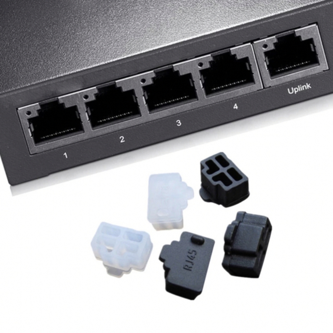 [新品] LAN イーサネット RJ45 Hubポート ダストカバー 20個 白 スマホ/家電/カメラのPC/タブレット(PC周辺機器)の商品写真