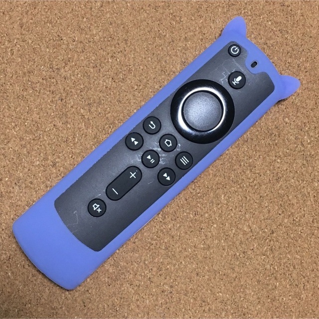 【可愛いネコ耳付き】fire tv stick リモコンカバー 【ライトブルー】 スマホ/家電/カメラのテレビ/映像機器(その他)の商品写真