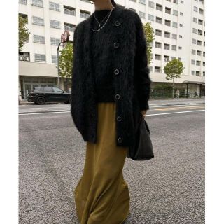 アメリヴィンテージ(Ameri VINTAGE)の新品 AMERI FEATHER OVER CARDIGAN WITH VEST(カーディガン)