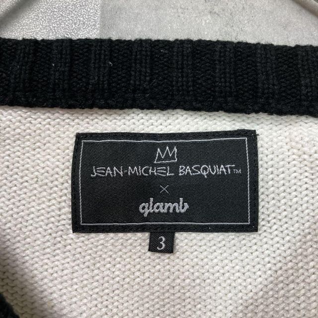 glamb(グラム)のグラム × バスキア ビックニット 刺繍 メンズのトップス(ニット/セーター)の商品写真