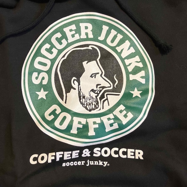 soccer junky(サッカージャンキー)のサッカージャンキー　メッシCOFFEE &SOCCERパーカー スポーツ/アウトドアのサッカー/フットサル(ウェア)の商品写真