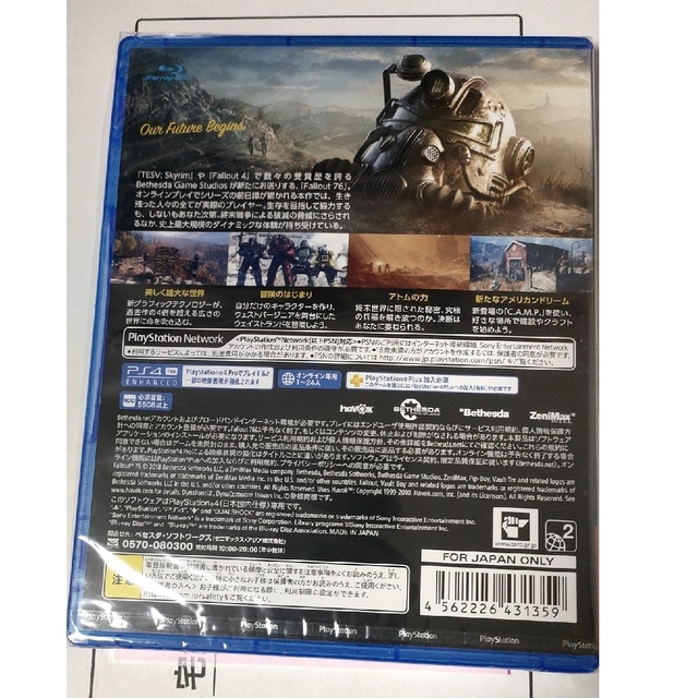 PlayStation4(プレイステーション4)のPS4ソフト Fallout76 未開封品です！⑤ エンタメ/ホビーのゲームソフト/ゲーム機本体(家庭用ゲームソフト)の商品写真