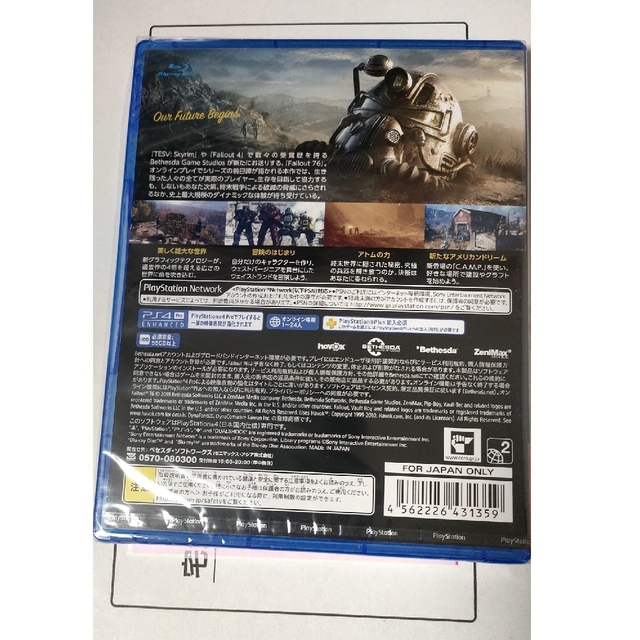 PlayStation4(プレイステーション4)のPS4ソフト Fallout76 未開封品です！⑦ エンタメ/ホビーのゲームソフト/ゲーム機本体(家庭用ゲームソフト)の商品写真