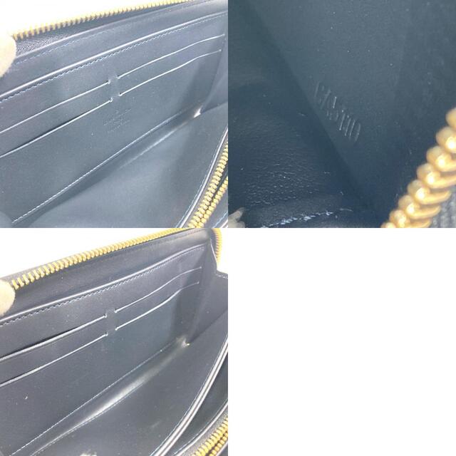 LOUIS VUITTON(ルイヴィトン)のルイヴィトン LOUIS VUITTON ヴェルニレオパード M91475 豹柄 ヒョウ ラウンドファスナー 長財布 パテントレザー ブルーアンフィニ レディースのファッション小物(財布)の商品写真