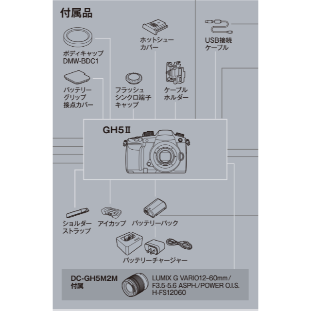 LUMIX DC-GH5M2 標準ズームレンズキット中古美品 スマホ/家電/カメラのカメラ(デジタル一眼)の商品写真