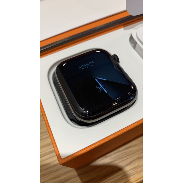 Apple Watch(アップルウォッチ)のみんすく様専用 Apple Watch Hermes5 44mm 黒ステンレス  メンズの時計(腕時計(デジタル))の商品写真