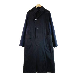 ヨウジヤマモト(Yohji Yamamoto)の★ヨウジヤマモト Y’S 袖切り替えロングコート ブラック×ネイビー size2(トレンチコート)