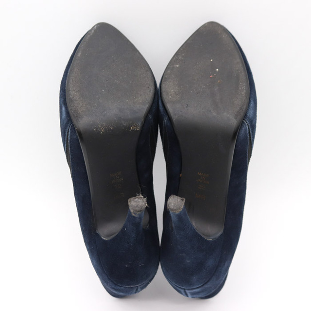 DIANA(ダイアナ)のダイアナ ブーティ ショートブーツ サイドゴア スエード ハイヒールブーツ 日本製 シューズ 靴 レディース 22cmサイズ ネイビー DIANA レディースの靴/シューズ(ブーティ)の商品写真