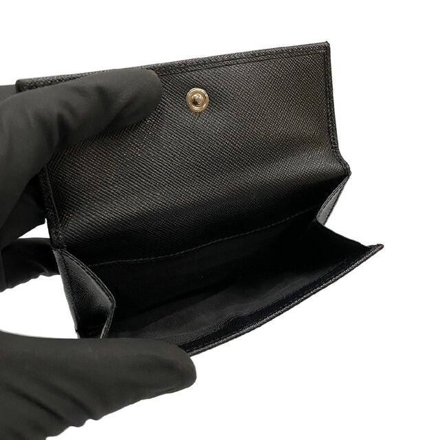 美品 保存箱付き PRADA プラダ 三角ロゴ 金具 サフィアーノレザー 本革
