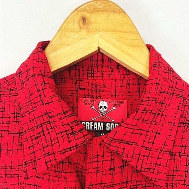 詰替え CREAM SODA レーヨン オープンカラーシャツ 赤 レッド M - 通販 - www.bhaktiluhur.org