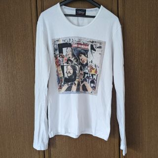 ニコルクラブフォーメン(NICOLE CLUB FOR MEN)のニコルクラブフォーメン　ビートルズ　長袖Tシャツ 白色　ホワイト　ロングTシャツ(Tシャツ/カットソー(七分/長袖))