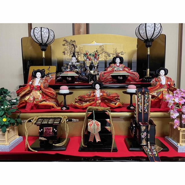 ☆人形の久月 雛人形 お雛様 三段飾り 引取り限定 ひな祭り 美品
