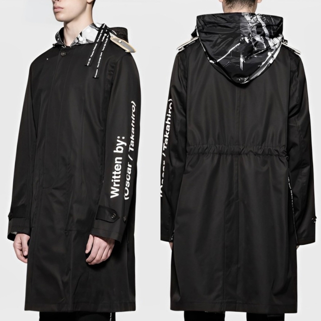 Soloist 19SS wrapped collar rain coat黒48