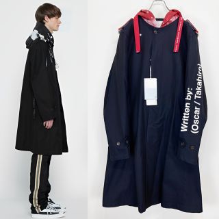 Soloist 19SS wrapped collar rain coat 48