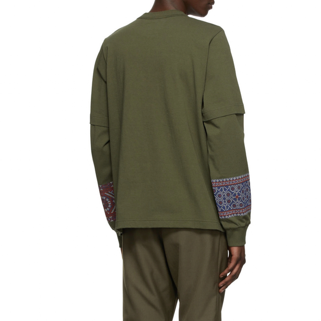 sacai - 4新品 sacai サカイ メンズ 刺繍 再構築 ロング Tシャツ sacai - 4新品 sacai サカイ メンズ 刺繍 再構築 ロング Tシャツ