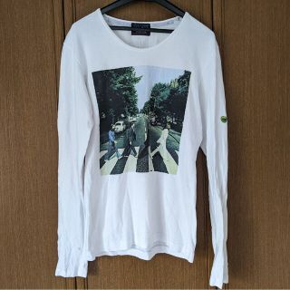 ニコルクラブフォーメン(NICOLE CLUB FOR MEN)のニコルクラブフォーメン　ビートルズ　長袖Tシャツ　白色　ホワイト　ロングTシャツ(Tシャツ/カットソー(七分/長袖))