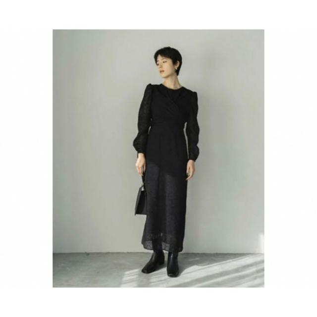 ロングワンピース/マキシワンピースback open sheer dress  knuth marf