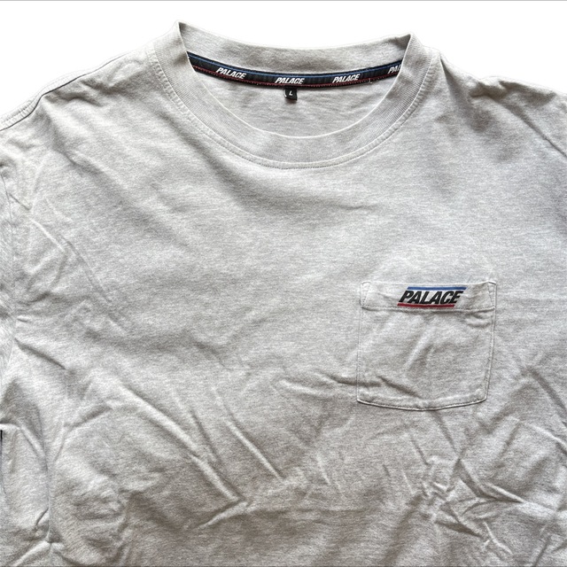 【超美品】PALACE パレス グレー Tシャツ L メンズ 無地