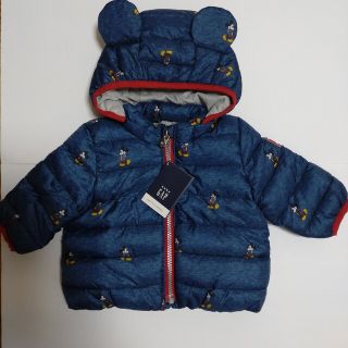 ベビーギャップ(babyGAP)の新品タグ付き【baby GAP】ダウンジャケット 60 ベビーギャップ ミッキー(ジャケット/コート)