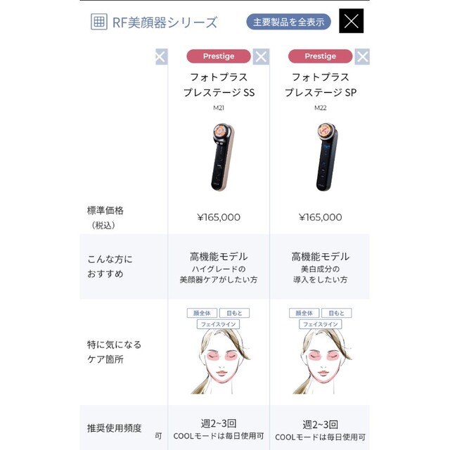 YA-MAN 2022年新発売 yaman RF美顔器 プレステージ フォトプラス m22 S