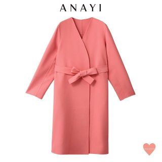 ANAYI - アナイ 38 ダブルクロスノーカラーコートの通販 by ゆり's