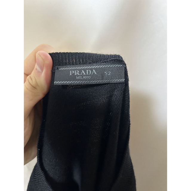 PRADA(プラダ)のPRADA wool ニット サイズ52 (黒) メンズのトップス(ニット/セーター)の商品写真