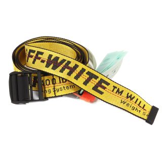 オフホワイト(OFF-WHITE)のOFF-WHITE オフホワイト ブランドロゴ インダストリアル ベルト INDUSTRIAL BELT 20AW イエロー ONE SIZE イタリア製 ブランド 【メンズ】(ベルト)