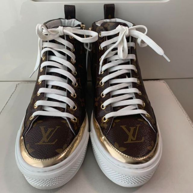 魅力的な LOUIS VUITTON - ルイヴィトン モノグラムレザー ハイカット