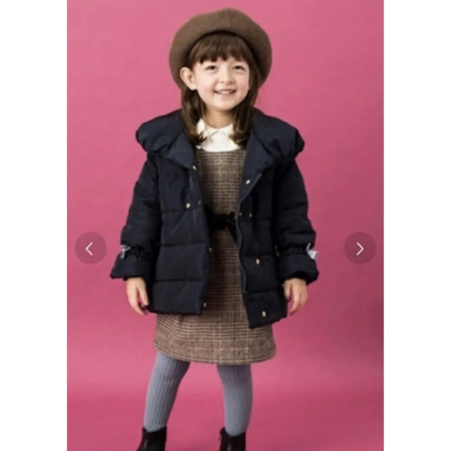 petit main(プティマイン)の新品 petitmain ダブルボタン中綿コート キッズ/ベビー/マタニティのキッズ服女の子用(90cm~)(ジャケット/上着)の商品写真