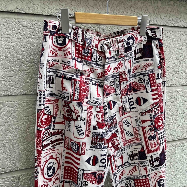 60s 70s USA古着 総柄 フレアパンツ ジグザグ タロン vintage 2