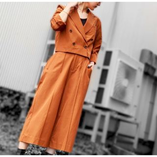 ユナイテッドアローズ(UNITED ARROWS)の新品未使用Leinwande 定価29700円　タグ付きピンタックワイドパンツ(クロップドパンツ)