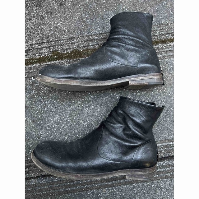 マルセル marsell exposed zip annkle boot