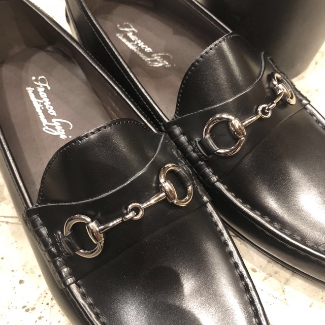 フランコルッチ　メンズ　革靴　ビット　ローファー　本革　日本製　クロ　26 メンズの靴/シューズ(スリッポン/モカシン)の商品写真