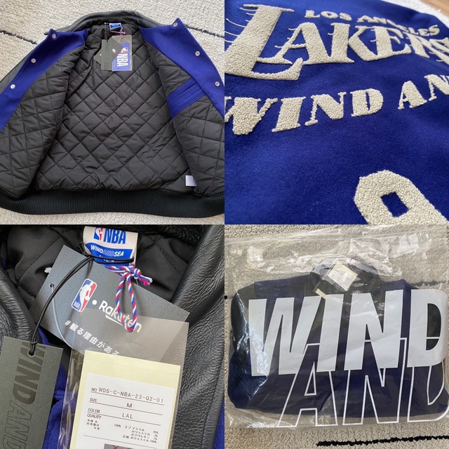 【新品未使用】WINDANDSEA NBAスタジャン size M レイカーズ