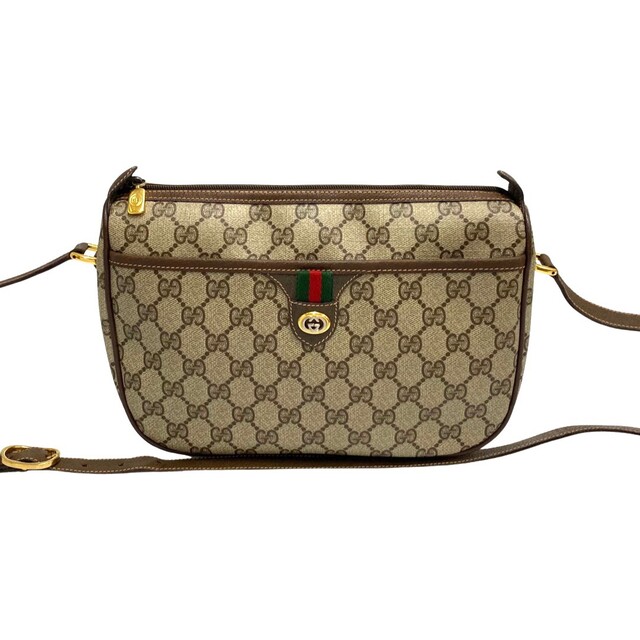 冬バーゲン☆】 極 - Gucci 美品 12303 ブラウン ショルダーバッグ 本