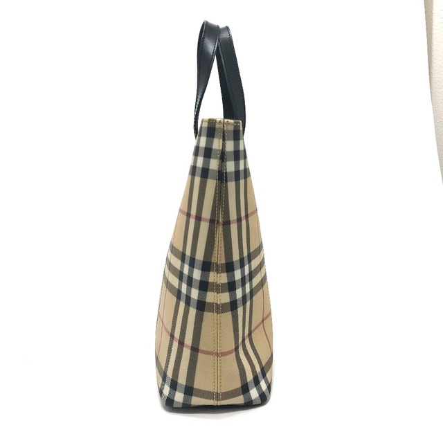 BURBERRY(バーバリー)のバーバリー BURBERRY チェック トートバッグ PVC/レザー ベージュ レディースのバッグ(トートバッグ)の商品写真