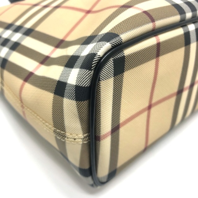 BURBERRY(バーバリー)のバーバリー BURBERRY チェック トートバッグ PVC/レザー ベージュ レディースのバッグ(トートバッグ)の商品写真