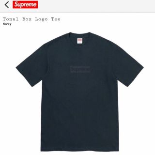 シュプリーム(Supreme)のsupreme tonal box logo tee L navy(Tシャツ/カットソー(七分/長袖))