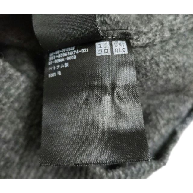 UNIQLO(ユニクロ)のユニクロ プレミアムラムウール Vネック カーディガン ダークグレー XL メンズのトップス(カーディガン)の商品写真