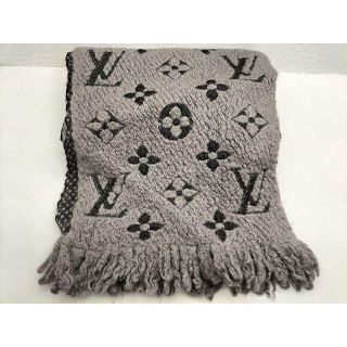 ルイヴィトン(LOUIS VUITTON)の正規品 ルイ ヴィトン エシャルプ ロゴマニア マフラー ウール シルク グレー(マフラー/ショール)