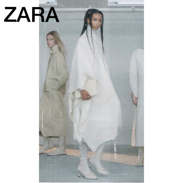 新品ZARA スタジオコレクションポンチョ2022A/W ケープコート　ポンチョ