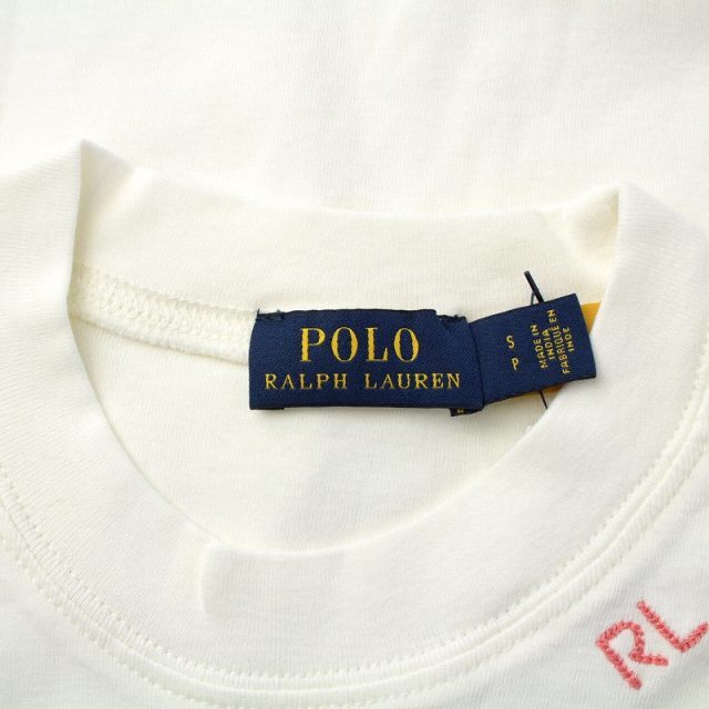 POLO RALPH LAUREN(ポロラルフローレン)のポロ ラルフローレン Tシャツ カットソー 半袖 花 S 白 マルチカラー レディースのトップス(Tシャツ(半袖/袖なし))の商品写真