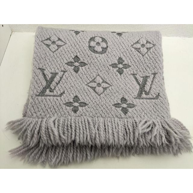 LOUIS VUITTON エシャルプロゴマニア マフラー　グレー