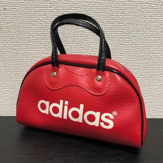 レア　日本製　adidas ビンテージ　ミニボストンバッグ　レッド