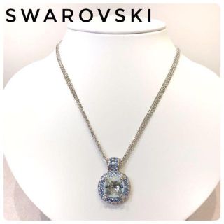 スワロフスキー(SWAROVSKI)の極美品⭐️スワロフスキー　ネックレス　シルバー　ライトブルー　水色　クリスタル(ネックレス)