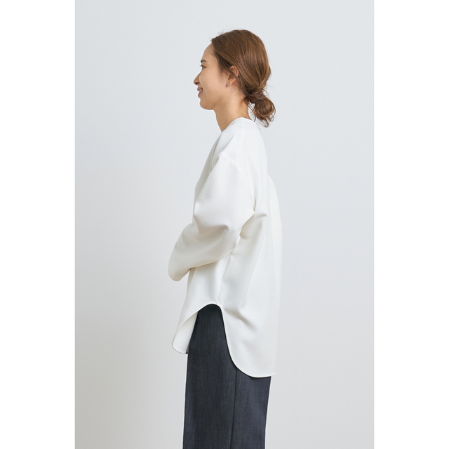 新品未使用 yori ダブルクロスteeブラウス ホワイトの通販 by min|ラクマ