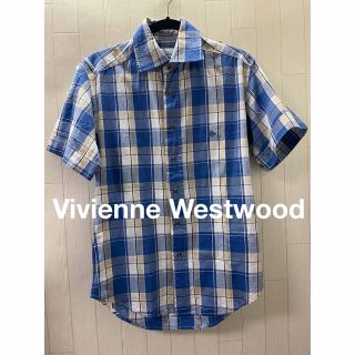 ヴィヴィアンウエストウッド(Vivienne Westwood)のヴィヴィアンウエストウッド ブルーチェック柄BDシャツ Lサイズ(シャツ)