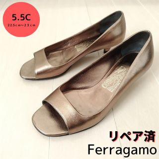 サルヴァトーレフェラガモ オープントゥパンプス ハイヒール/パンプス
