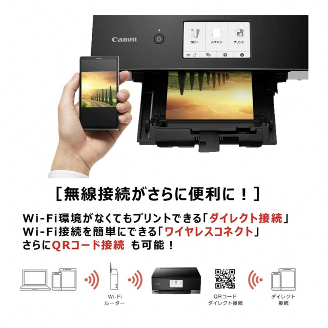 Canon(キヤノン)の【新品未使用】キヤノン インクジェット複合機 PIXUS TS8430 ブラック スマホ/家電/カメラのPC/タブレット(PC周辺機器)の商品写真